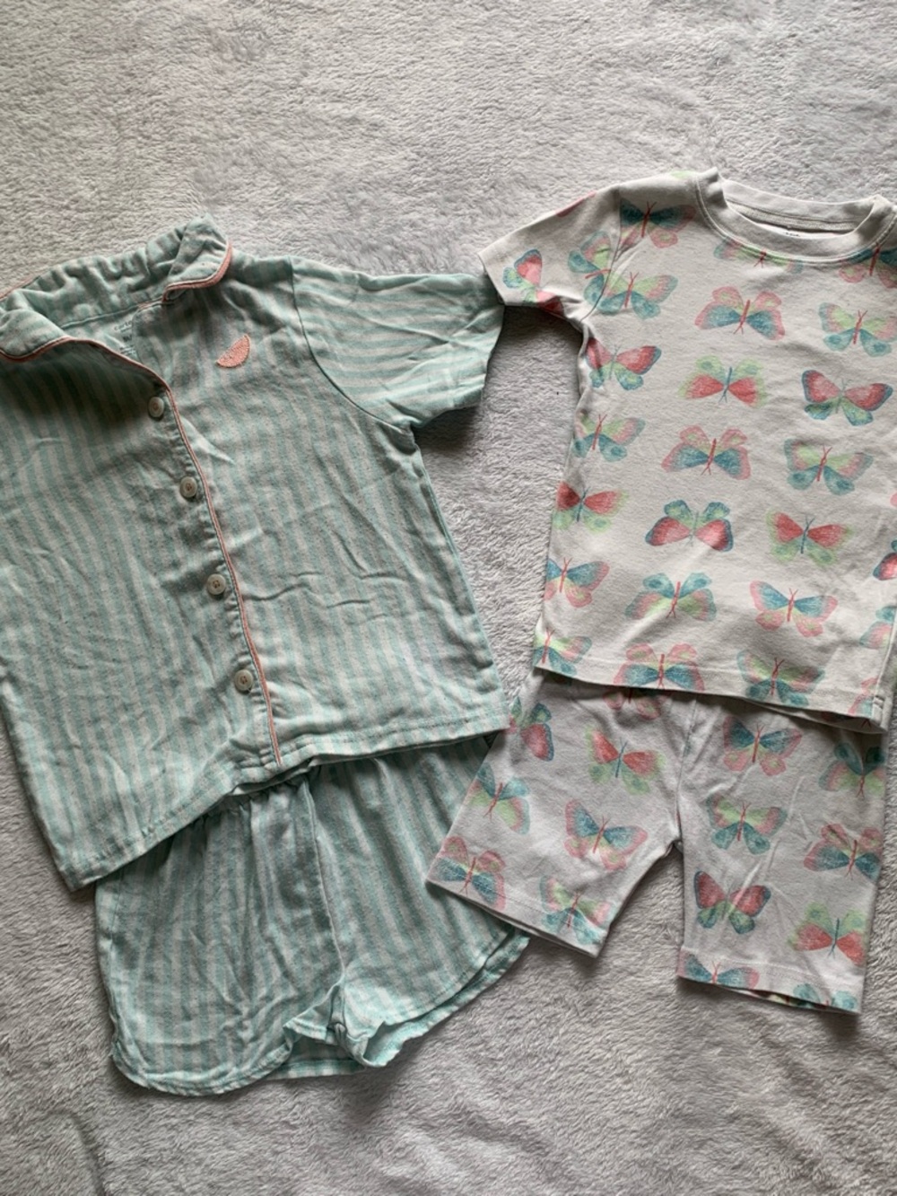 Carter's Girls Mixed Pink, White, Peach & Pastel Graphic Tops and Skirts Lot - Picture 7 of 7